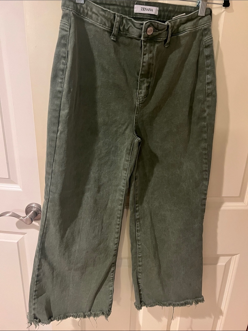 Zenana Outfitters Olive Green Wide Leg Jeans